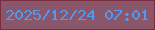 文字の大きさ：5、枠の色：7a2d40、背景の色：895769、文字の色：5299f3 無料ブログパーツのブログ時計