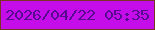 文字の大きさ：4、枠の色：7a3423、背景の色：c50de9、文字の色：560b91 無料ブログパーツのブログ時計