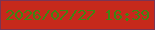 文字の大きさ：5、枠の色：7a3454、背景の色：c6291b、文字の色：3f8513 無料ブログパーツのブログ時計