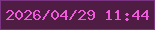 文字の大きさ：3、枠の色：7a3481、背景の色：4f1c44、文字の色：ee5ad9 無料ブログパーツのブログ時計