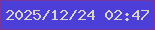 文字の大きさ：3、枠の色：7a369f、背景の色：4c3fd8、文字の色：d9d4c6 無料ブログパーツのブログ時計