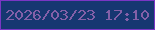 文字の大きさ：5、枠の色：7a36c4、背景の色：163771、文字の色：8360a8 無料ブログパーツのブログ時計