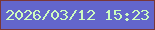 文字の大きさ：4、枠の色：7a3737、背景の色：6366cb、文字の色：cdfcbf 無料ブログパーツのブログ時計