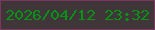 文字の大きさ：2、枠の色：7a385f、背景の色：40363a、文字の色：029317 無料ブログパーツのブログ時計