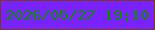 文字の大きさ：5、枠の色：7a3917、背景の色：7922fe、文字の色：0b8d08 無料ブログパーツのブログ時計