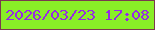 文字の大きさ：3、枠の色：7a3a4e、背景の色：89ee27、文字の色：9729e5 無料ブログパーツのブログ時計