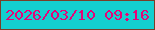 文字の大きさ：3、枠の色：7a3e27、背景の色：14cfcf、文字の色：e50378 無料ブログパーツのブログ時計