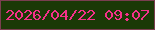 文字の大きさ：3、枠の色：7a3e4f、背景の色：1b3906、文字の色：f4318a 無料ブログパーツのブログ時計