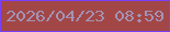 文字の大きさ：4、枠の色：7a40fd、背景の色：a24746、文字の色：a293b7 無料ブログパーツのブログ時計