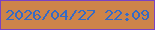 文字の大きさ：2、枠の色：7a42c3、背景の色：cd844a、文字の色：356ac6 無料ブログパーツのブログ時計
