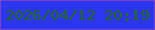 文字の大きさ：4、枠の色：7a42c8、背景の色：2c35f0、文字の色：226c1f 無料ブログパーツのブログ時計
