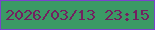 文字の大きさ：2、枠の色：7a43cd、背景の色：3b9a65、文字の色：732060 無料ブログパーツのブログ時計