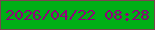文字の大きさ：3、枠の色：7a444f、背景の色：00af16、文字の色：91007b 無料ブログパーツのブログ時計