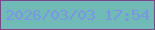 文字の大きさ：2、枠の色：7a458c、背景の色：70bbb5、文字の色：7d93e3 無料ブログパーツのブログ時計