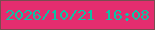 文字の大きさ：3、枠の色：7a4c50、背景の色：e42d6f、文字の色：0ec4a4 無料ブログパーツのブログ時計