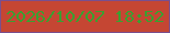 文字の大きさ：2、枠の色：7a4f8e、背景の色：c54633、文字の色：3aa030 無料ブログパーツのブログ時計