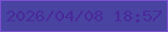 文字の大きさ：5、枠の色：7a51d1、背景の色：4943a2、文字の色：49299a 無料ブログパーツのブログ時計