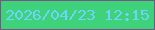 文字の大きさ：2、枠の色：7a5388、背景の色：3ed27b、文字の色：70d3fd 無料ブログパーツのブログ時計