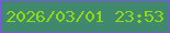 文字の大きさ：1、枠の色：7a59dd、背景の色：41896e、文字の色：8edc0d 無料ブログパーツのブログ時計