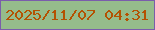 文字の大きさ：3、枠の色：7a5dab、背景の色：95bc8b、文字の色：b45202 無料ブログパーツのブログ時計