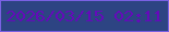 文字の大きさ：2、枠の色：7a61e3、背景の色：2d4483、文字の色：640aba 無料ブログパーツのブログ時計