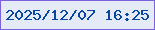 文字の大きさ：4、枠の色：7a62db、背景の色：e4eaf6、文字の色：0747a2 無料ブログパーツのブログ時計