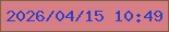 文字の大きさ：4、枠の色：7a6345、背景の色：d67e84、文字の色：303fcb 無料ブログパーツのブログ時計