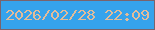 文字の大きさ：5、枠の色：7a636c、背景の色：35a3ec、文字の色：e2bc99 無料ブログパーツのブログ時計