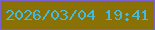 文字の大きさ：4、枠の色：7a63cf、背景の色：897105、文字の色：45badf 無料ブログパーツのブログ時計