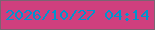 文字の大きさ：1、枠の色：7a6472、背景の色：cf3f7e、文字の色：0094cf 無料ブログパーツのブログ時計