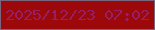 文字の大きさ：3、枠の色：7a657f、背景の色：9d090a、文字の色：962065 無料ブログパーツのブログ時計