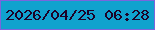 文字の大きさ：4、枠の色：7a65dd、背景の色：10a2ce、文字の色：1d0327 無料ブログパーツのブログ時計