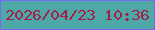 文字の大きさ：1、枠の色：7a69ee、背景の色：4ea8a7、文字の色：a2204c 無料ブログパーツのブログ時計