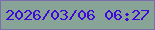 文字の大きさ：3、枠の色：7a6eab、背景の色：88a496、文字の色：4007d9 無料ブログパーツのブログ時計