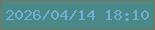 文字の大きさ：1、枠の色：7a755a、背景の色：4b8888、文字の色：6dafd5 無料ブログパーツのブログ時計