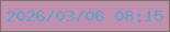 文字の大きさ：2、枠の色：7a7661、背景の色：c090ae、文字の色：60a0c8 無料ブログパーツのブログ時計