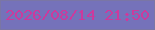 文字の大きさ：4、枠の色：7a76a5、背景の色：7572ba、文字の色：cc3a9d 無料ブログパーツのブログ時計