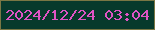 文字の大きさ：5、枠の色：7a7744、背景の色：073a2c、文字の色：e054c5 無料ブログパーツのブログ時計