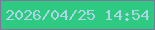 文字の大きさ：2、枠の色：7a779a、背景の色：2eca82、文字の色：add5e5 無料ブログパーツのブログ時計