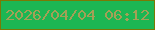 文字の大きさ：2、枠の色：7a7904、背景の色：1cb653、文字の色：a3a056 無料ブログパーツのブログ時計