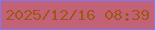 文字の大きさ：5、枠の色：7a79fe、背景の色：c36277、文字の色：9d5717 無料ブログパーツのブログ時計