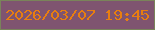 文字の大きさ：5、枠の色：7a835a、背景の色：7f5470、文字の色：e87e10 無料ブログパーツのブログ時計