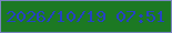 文字の大きさ：5、枠の色：7a86c2、背景の色：1c7923、文字の色：2542c4 無料ブログパーツのブログ時計