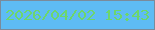 文字の大きさ：2、枠の色：7a8b9b、背景の色：5ebcf4、文字の色：6dd66c 無料ブログパーツのブログ時計