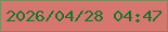 文字の大きさ：1、枠の色：7a8d5d、背景の色：d6766f、文字の色：0f7731 無料ブログパーツのブログ時計