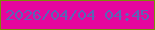 文字の大きさ：2、枠の色：7a8e07、背景の色：e5069d、文字の色：5966b6 無料ブログパーツのブログ時計