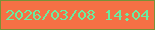 文字の大きさ：1、枠の色：7a9137、背景の色：f67045、文字の色：69eda1 無料ブログパーツのブログ時計