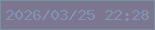 文字の大きさ：3、枠の色：7a91a2、背景の色：7c7691、文字の色：8393b3 無料ブログパーツのブログ時計
