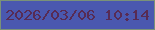 文字の大きさ：5、枠の色：7a9278、背景の色：4a58af、文字の色：572b54 無料ブログパーツのブログ時計