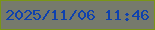 文字の大きさ：4、枠の色：7a9516、背景の色：767a6c、文字の色：0e41ae 無料ブログパーツのブログ時計